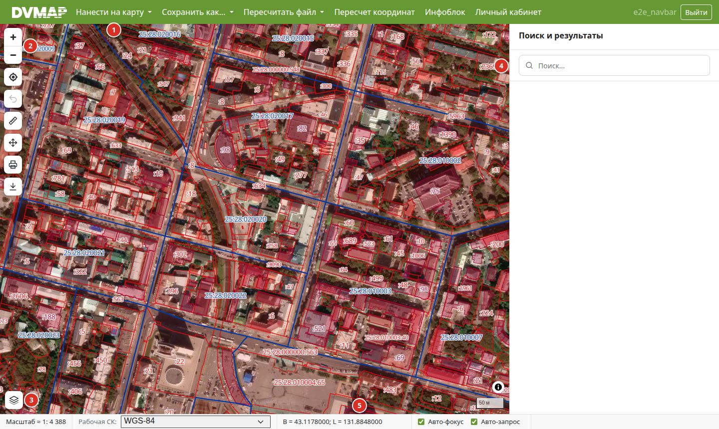 Карта DVMap на компьютере
